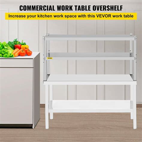 Buy Double Tier Stainless Steel Overshelf 48 x 12 x 24 in. Height ...