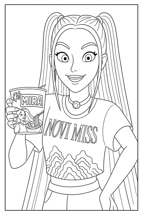 Free Huntrix Coloring Pages – KPop Demon Hunters (Printable PDF & PNG, No Login)