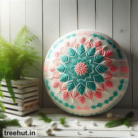 Christmas Crochet Round Cushion Ideas, patterns and how to make them ...