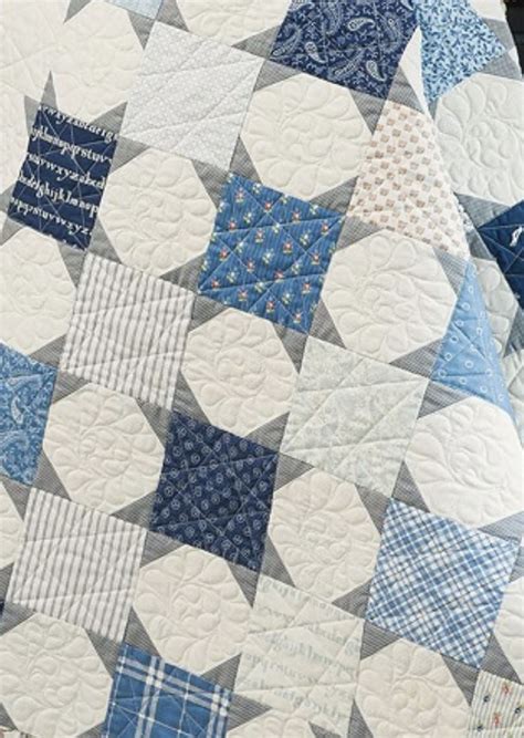 Blue and White Charm Square Quilt Kit