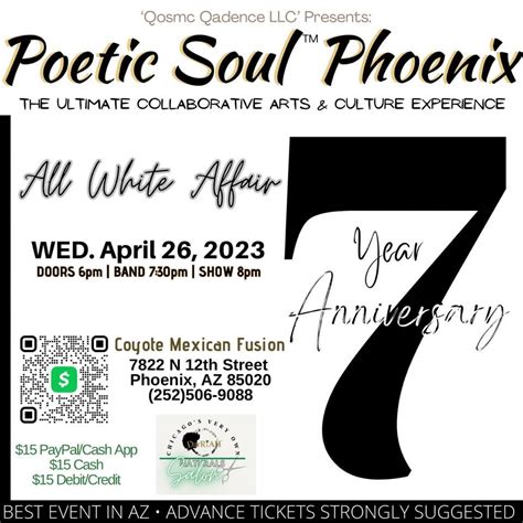 Poetic Soul Phoenix (@Coyote Mexican Fusion) - 7 Year Anniversary ‘ALL ...