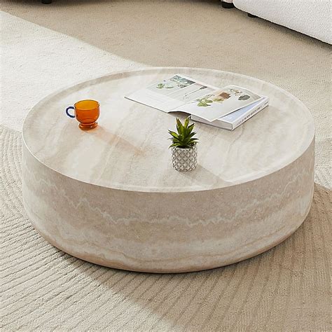 Antique Round Marble Top Coffee Table