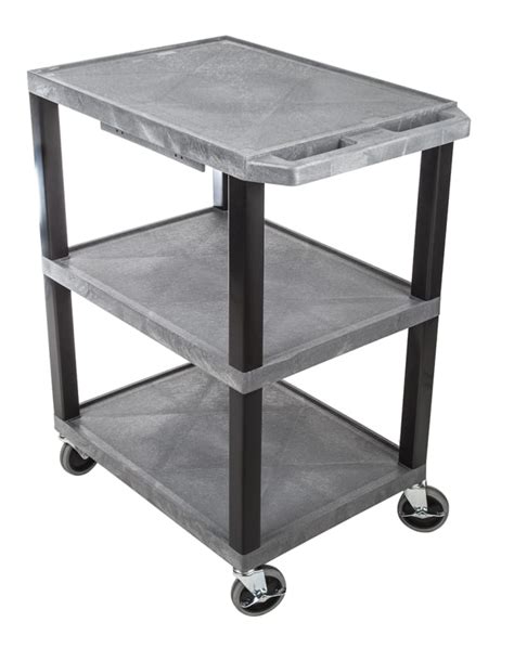 RS PRO | RS PRO 3 Shelf PE Trolley, 610 x 460mm, 150kg Load | 444-2391 ...
