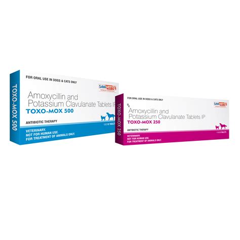 Savavet Toxo-Mox 250 / 500 Amoxycillin and Potassium Clavulanate ...