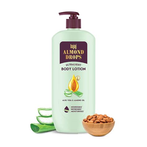 Buy Bajaj Almond Drops Ultralight Body Lotion, 600 ml | Women and Men ...