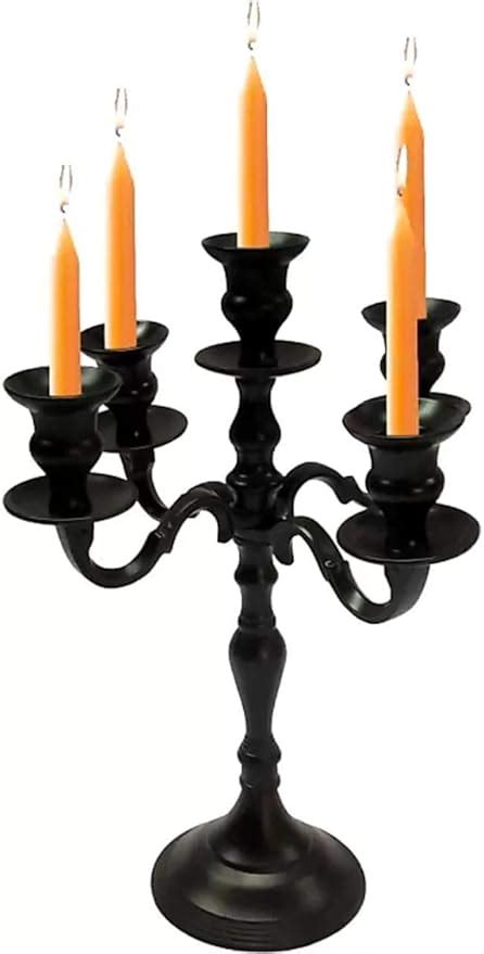 Buy Designer International Aluminum Black 5 Candle Stand with Beautiful ...