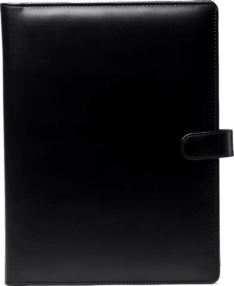 Papesaur Ultimate Black PU Leather Organiser with Magnetic Button Lock ...