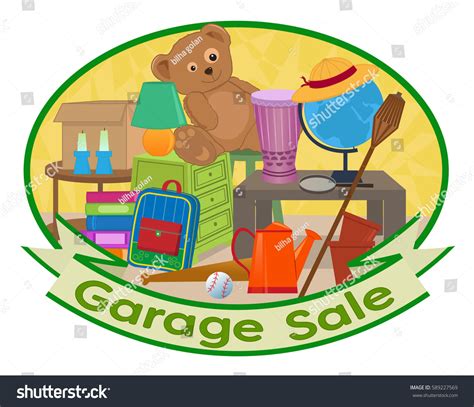Garage Sale Clipart Cute Clip Art Stock Vector (Royalty Free) 589227569