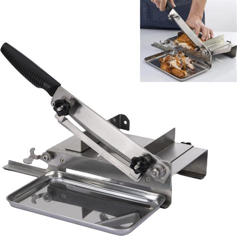 Amazon.com: Stainless Steel Bone Cutter,Manual Meat Slicer,for Beef Rib ...