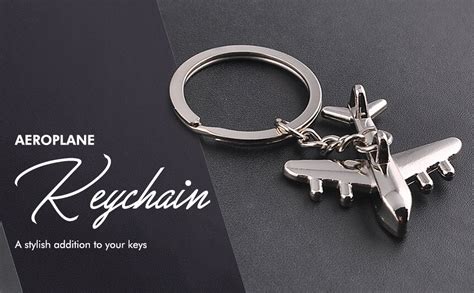 RainSound Metal Aeroplane Keychain & Keyring Silver : Amazon.in: Fashion