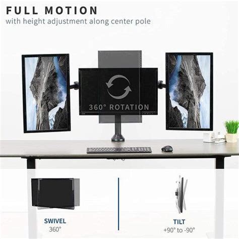 Triple Screen Bracket/Three Monitors Desk Mount – GADGET WAGON