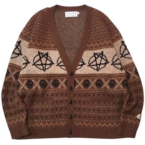 el conductorH コンダクター / WOOL NORDIC KNIT CARDIGAN (chocolate ...