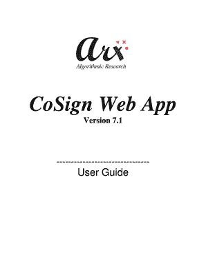 Fillable Online CoSign Web App User Guide Fax Email Print - pdfFiller