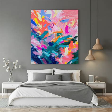 Random Paint Strokes Abstract Wall Art – Color Splash Canvas – CIPHER ...