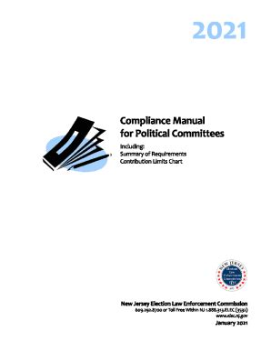 2021-2025 Form NJ ELEC Compliance Manual for Political Committees Fill ...