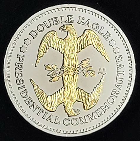 1984 Ronald Reagan Double Eagle Series-AA Layered .999 Silver & 24Kt ...