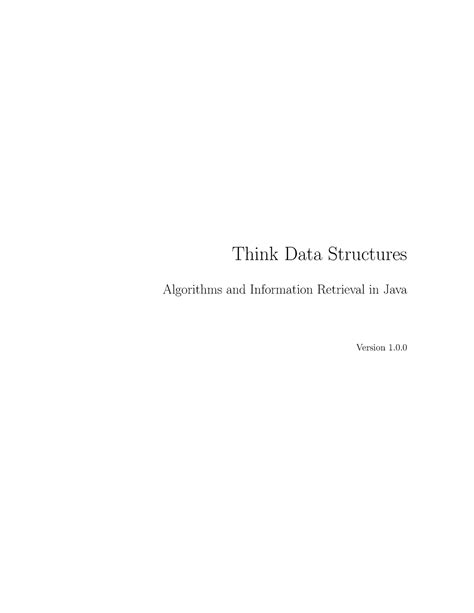 Thinkdast - Notes - Think Data Structures Algorithms and Information ...
