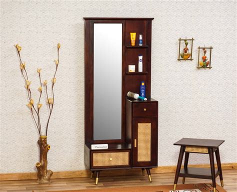 Buy Online Boston Solid Wood Rattan Cane Dressing Table