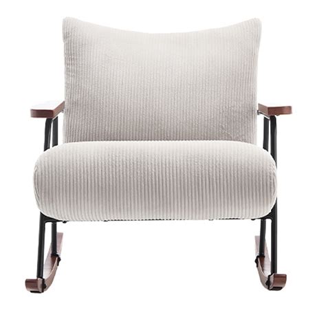 George Oliver Metal Frame Rocking Arm Chair, For Living Room Coziness ...