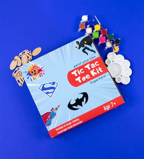 DIY TIC TAC TOE - XO POP (SUPERMAN VS BATMAN) | Irisartlab – Iris Art Lab