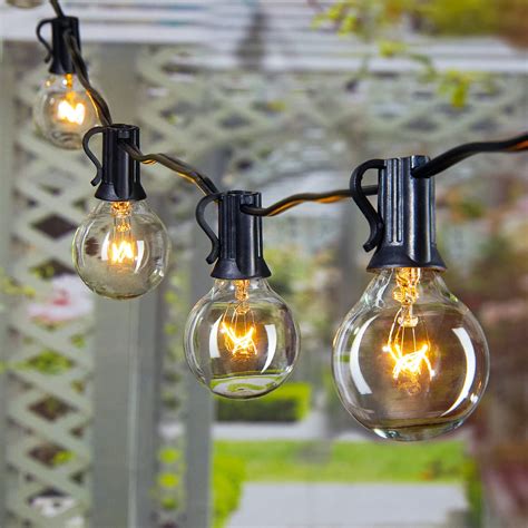 Buy Outdoor String Light 50Feet G40 Globe Patio Lights with 52 Edison ...