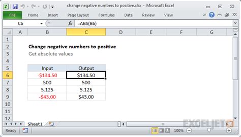 Image result for Excel Creating a Formula Using Positive and Negative Values