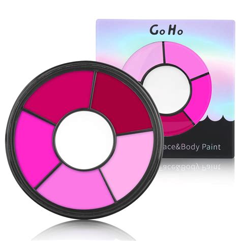 Amazon.com : Go Ho 6 Colors Hot Pink Face Body Paint,Cream Washable ...