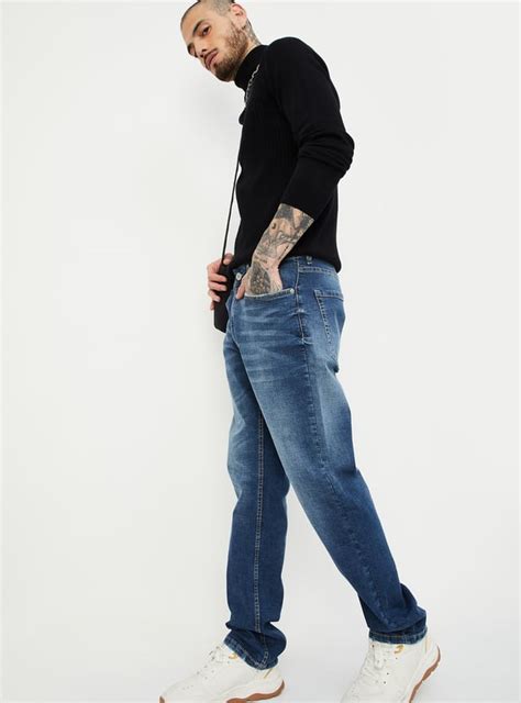 Buy Men Washed Regular Fit Jeans Online at just Rs. 1299.0 ...
