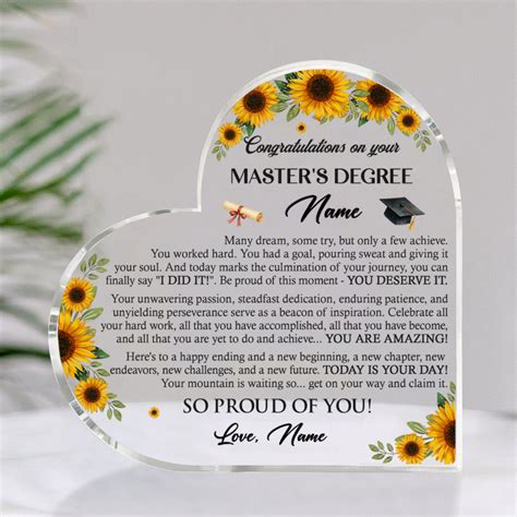 Personalized Masters Grad Gifts, Masters Graduation Gifts For Him Her ...