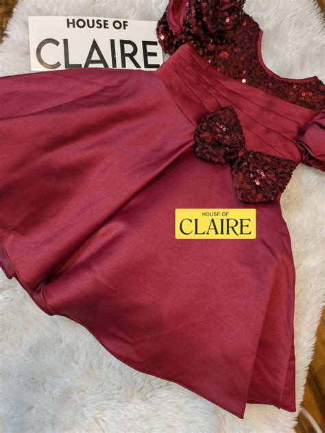 New arrivals - Wine Red Sequin Party Dress for 3-Year-Old Girls – Puff ...
