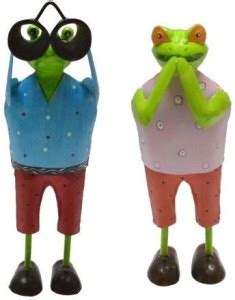 Artlivo POPART Vacation Frogs - Set of 2 Decorative Showpiece - 35 cm ...