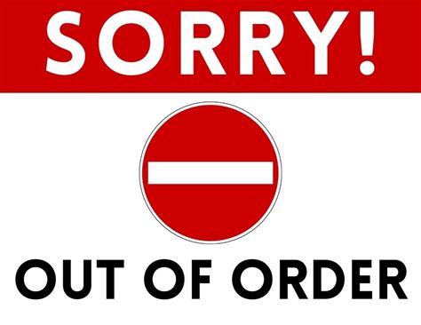 Printable Out of Order Sign - PrintableLib