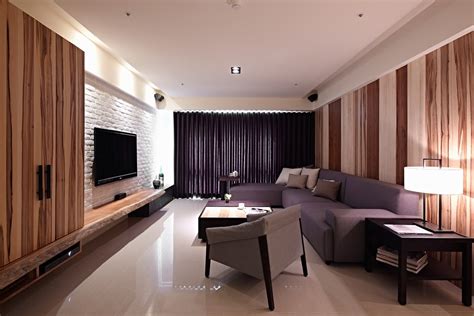 165平方米四居室现代客厅电视墙装修效果图_设计案例_太平洋家居网高清图库