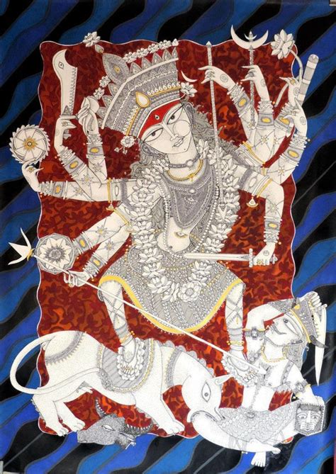 Durga Maa Paintings | Buy Modern Durga Maa Wall Art on Canvas Online ...