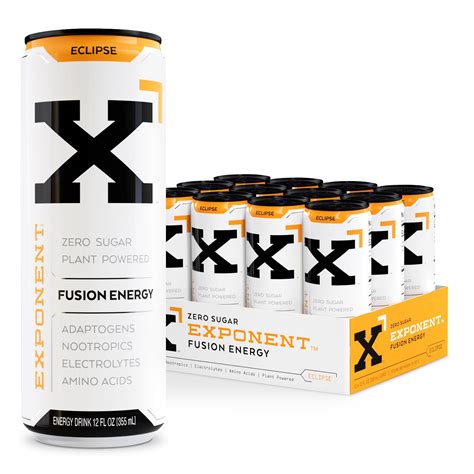 Amazon.com : Exponent – Eclipse Fusion Energy Drink | Pack of 12, 355mL ...
