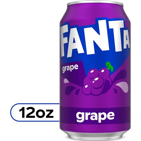 Fanta Grape Flavor Soft Drink - Caffeine Free Soda, 12 fl oz - Walmart.com