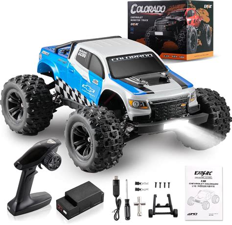 Amazon.com: EAZYRC Brushless Fast RC Cars for Adults, 1/18 Chevrolet Colorado 4X4 Offroad RC ...