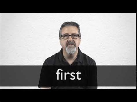 Image result for Define First