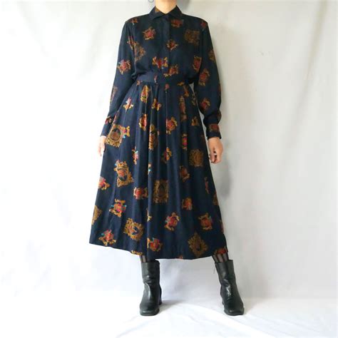 JONES NEW YORK emblem pattern setup two piece ジョンズニューヨーク 90s エンブレム柄 ...