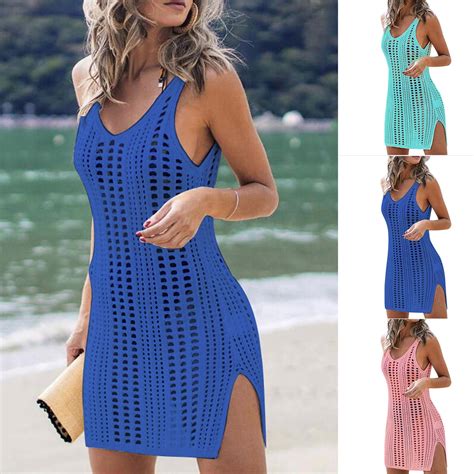 pstuiky Cover up for Swimwear Women, Women Knit Beach Cover Up Loose ...