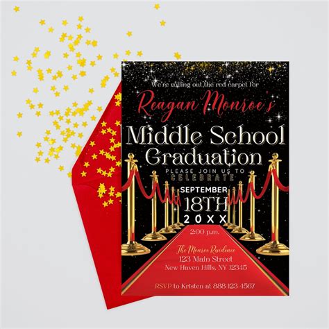 Image result for Middle School Graduation Invitations