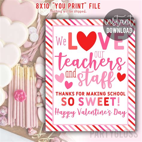 Printable Valentines For Teacher | Plan Your Year Easily!