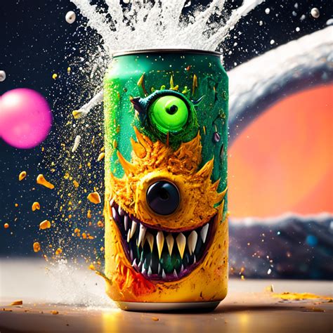 Image result for Exploding White Monster Can