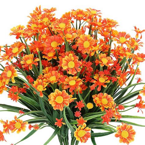Tanune Discount! Artificial Flowers Outdoor Artificial Daisies Flowers ...