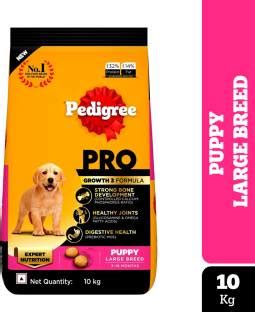 Pedigree Pro Puppy Large Breed 3 18 Months 10 Kg Dry New Born Dog Food ...