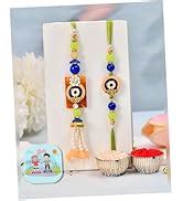 CraftVatika Evil Eye Rakhi for Brother Bhaiya and Bhabhi with Fridge ...