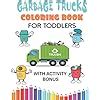 Buy garbage trucks coloring book for toddlers with activity bonus ...