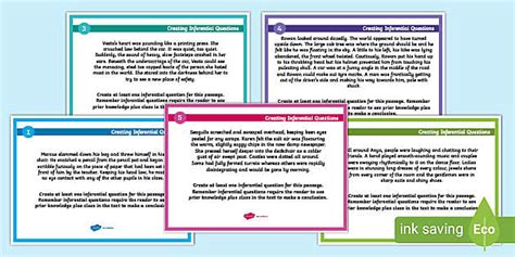Creating Inferential Questions Activity - CfE (teacher made)