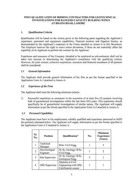 Fillable Online Qualification Criteria.doc Fax Email Print - pdfFiller