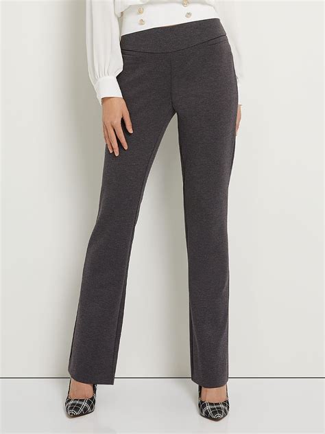 Pull-On Mid-Rise Bootcut Ponte Pant - Superflex | New York & Company ...